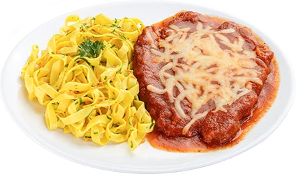 Parmegiana de Mignon com Talharim