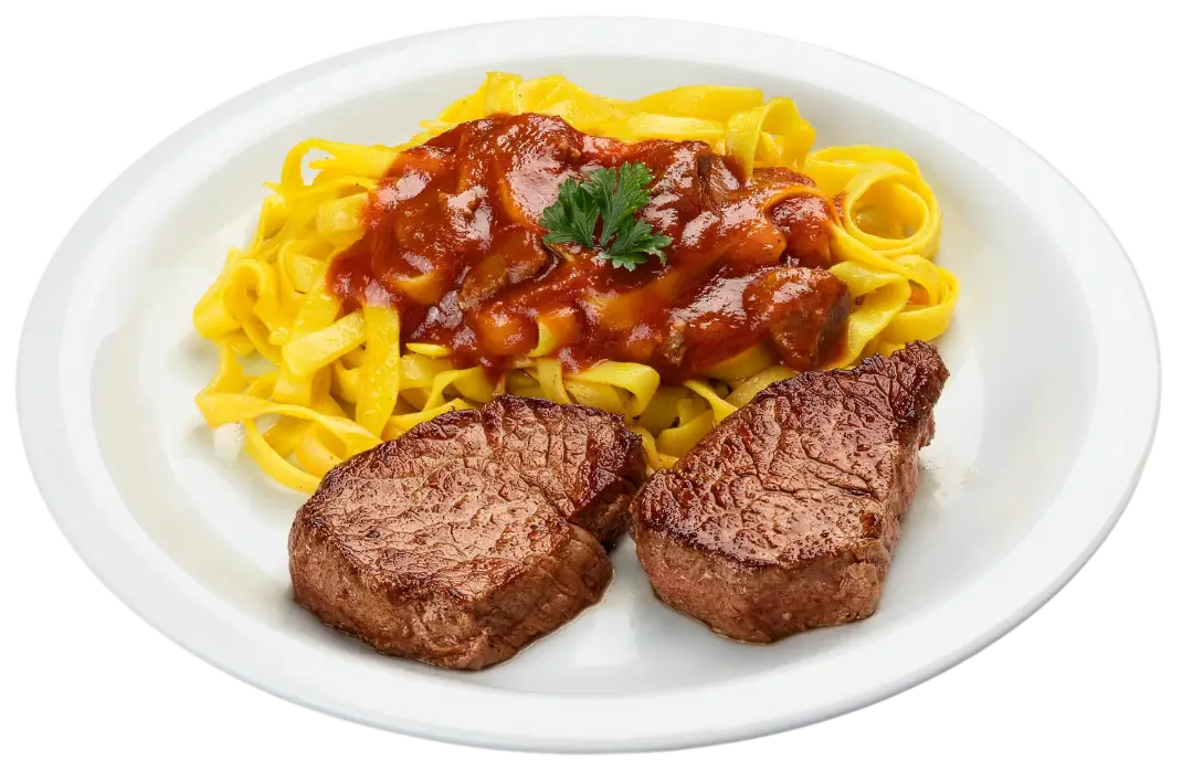 Talharim com Filé Mignon